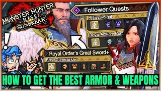 How to Unlock the BEST Royal Order Armor & Weapons - Follower Quest - Monster Hunter Rise Sunbreak!