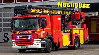 [AERIAL PLATFORM response!] - MULHOUSE | French Fire Trucks, Police & EMS code 3 compilation