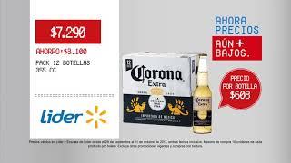 Comercial Ahora precios aun + bajos Líder cerveza 092017