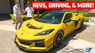 *EXCLUSIVE* CHEVY DRIVES NEW CORVETTE ZR1 TO TAKEOVER CAR WEEK! (REVS, DRIVING, & MORE)