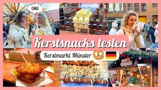 KERSTSNACKS testen  op de Kerstmarkt in MUNSTER, Duitsland - Reibekuchen? - Travelling Sisters