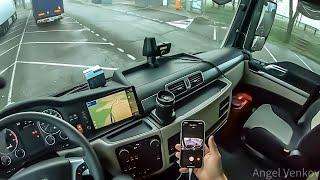 POV truck Driving MAN TGX 470    Autoroute of France   