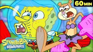 Best SpongeBob Fights and Battles!  | 60 Minute Compilation | SpongeBob