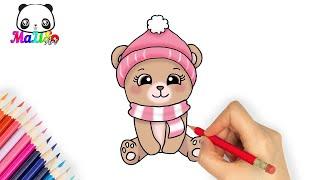 How to draw and coloring a Cute Teddy Bear Easy