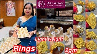 2gm onwards light weight gold ring designs from Malabar | Gold ring collections 