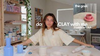 catch up & CLAY WITH ME ️ easy ceramics from home !!