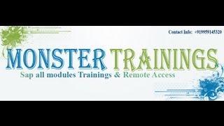 SAP APO Online Training | Video Class | Tutorials - Monster Trainings