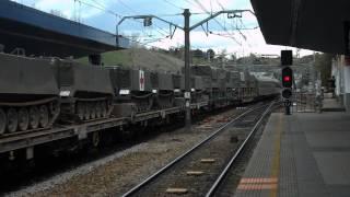 Renfe Mercancias / Ejercito de Tierra - 253.049 con tren militar por Cantoblanco Universidad