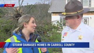 Carroll County sheriff speaks with WFXR News after storm damages homes, displaces families, leads to