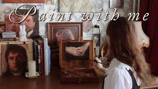 Art Studio Vlog making prints and painting out of my comfort zone  a cozy art vlog