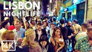 LISBON NIGHTLIFE Bairro Alto Walking Tour September 2023 ASMR 4K