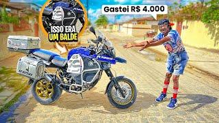 AGORA A NASA VEM! ELE FEZ UMA BMW 1250 DE LATA COM UMA TITAN 150 ! (Só vendo pra crer)