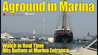 Sailing Vessel Grounds in Marina Entrance, Stuck of Hours | SY News Ep369