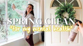 SPRING CLEANING *for my mental health* 🫠Spring Clean + Decorate W/ Me 2024 | Messy To Minimal Mom