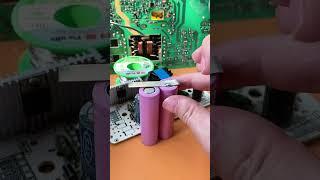 Easily Solder Nickel to 18650 Battery with an Electric Soldering Iron No Spot Welder Needed #solder