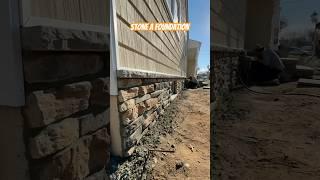 Stone a Foundation #diy #construction #stone #veneer #foundation #howto #stepbystep #bluecollar #fyp