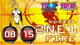 [PUMP IT UP FIESTA] Fire S8 & S15 (Alternate BGA version) | PUMP IT UP FIESTA EX GAMEPLAY 