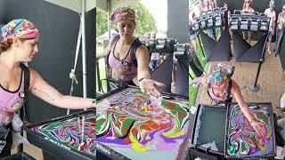 Body Marbling Paint Dip 2 at Faster Horses Festival July 20th 2024