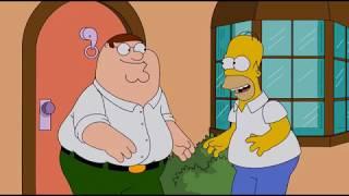 Homer Simpson and Peter Griffin stolen car wash scene