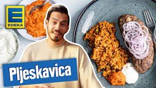 Pljeskavica mit Djuvec Reis | Serbisches Hackfleischgericht selber machen