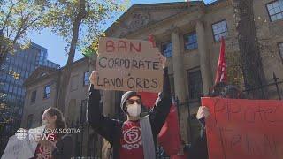 Two housing protests greet N.S. Premier as fall legislature begins