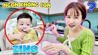 Lần Đầu Zino Ăn Dặm Sau 6 Tháng Tuổi | Mukbang - Vê Vê Channel