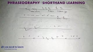 Shorthand Phraseography | Shorthand Learning