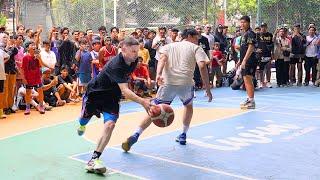 Professor 1v1 vs Confident Indonesian Hoopers at Park Takeover in Jakarta, Indonesia