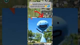 OmgWater Tower In Real I Found Very Funny Video #shorts#googleearth