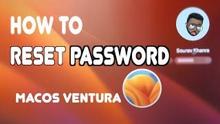 How to reset login Password on macOS Ventura (No Data lose)