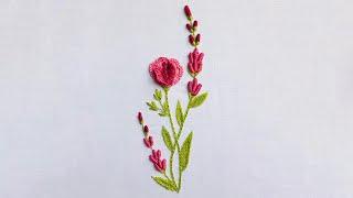 Hand Embroidery: Flower Embroidery - Tulip Embroidery - Brazilian Embroidery