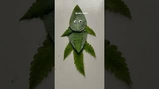 How to make leaf craft #art #leaf craft#diy #reels #papercraft #drawing #