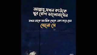 আল্লাহ যখন কাউকে খুব ভালোবাসেন তখন তাকে সকল দিক থেকে একা করে দেন যেন সে আল্লাহর দিকে ফিরে আসে