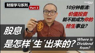 财报学习3: 股息是怎样"生"出来的?（有字幕）Where is Dividend From? (资产负债表 - Shareholder Equity, Part 3)