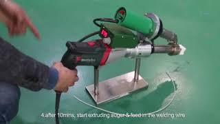 SWT-NS610A - Operation video of extrusion welder
