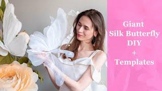How to make Giant Silk Butterfly Step-by-step Tutorial | DIY Giant Organza Butterfly for Home Decor