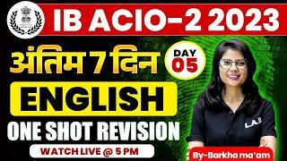 IB ACIO 2 2023 | IB ACIO ENGLISH ONE SHOT REVISION | IB ACIO ENGLISH MOCK TEST BY BARKHA MAM