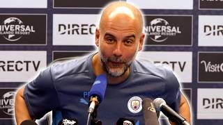 'I DIDN'T say that I'm leaving!'  Pep Guardiola  Man City v AC Milan ️ USA Tour