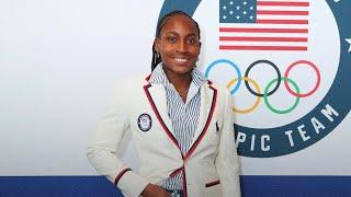 Paris 2024 - When Coco Gauff learns to be a USA flag bearer with Lebron James!