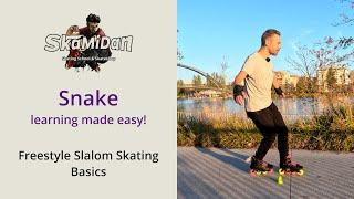 How to Snake | Learnig Made Easy! Inline Freestyle Slalom Skating Beginners | Basics from Scratch