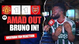 MANCHESTER UNITED 1-1 ARSENAL ( Festus - NIGERIAN FAN REACTION) - Premier League 2024 -2025