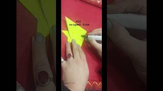 Diy origami fish // How to make fish with origami #shorts #shortsfeed #littlekidsactivities #reels