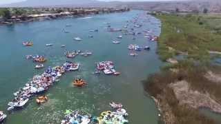 AERIAL FOOTAGE OF BULLHEAD CITY RIVER REGATTA 2015 PART 1