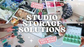 STUDIO VLOG #130  TIDYING MY FABRIC STORAGE!? Office Organisation | Fauna Rose 