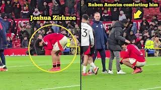 Joshua Zirkzee in tears after missing crucial penalty vs Fulham