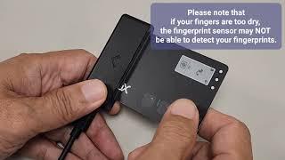 #SecuX Shield Bio wallet: fingerprint registration