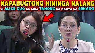  NAPABUGTONG HININGA nalang si ALICE GUO sa mga TANONG sa kanya sa SENADO | Jevara PH