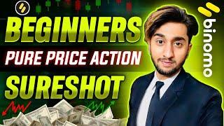 How beginners can take sure shot trades in binomo with pure price action | binomo trading strategy