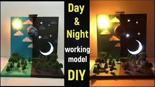 Day and night working model | Illuminated sun and moon model | DIY project | Diyas funplay