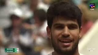 Giulio Zeppieri vs Carlos Alcaraz | Roland Garros 2025 | Round 1 | Highlights